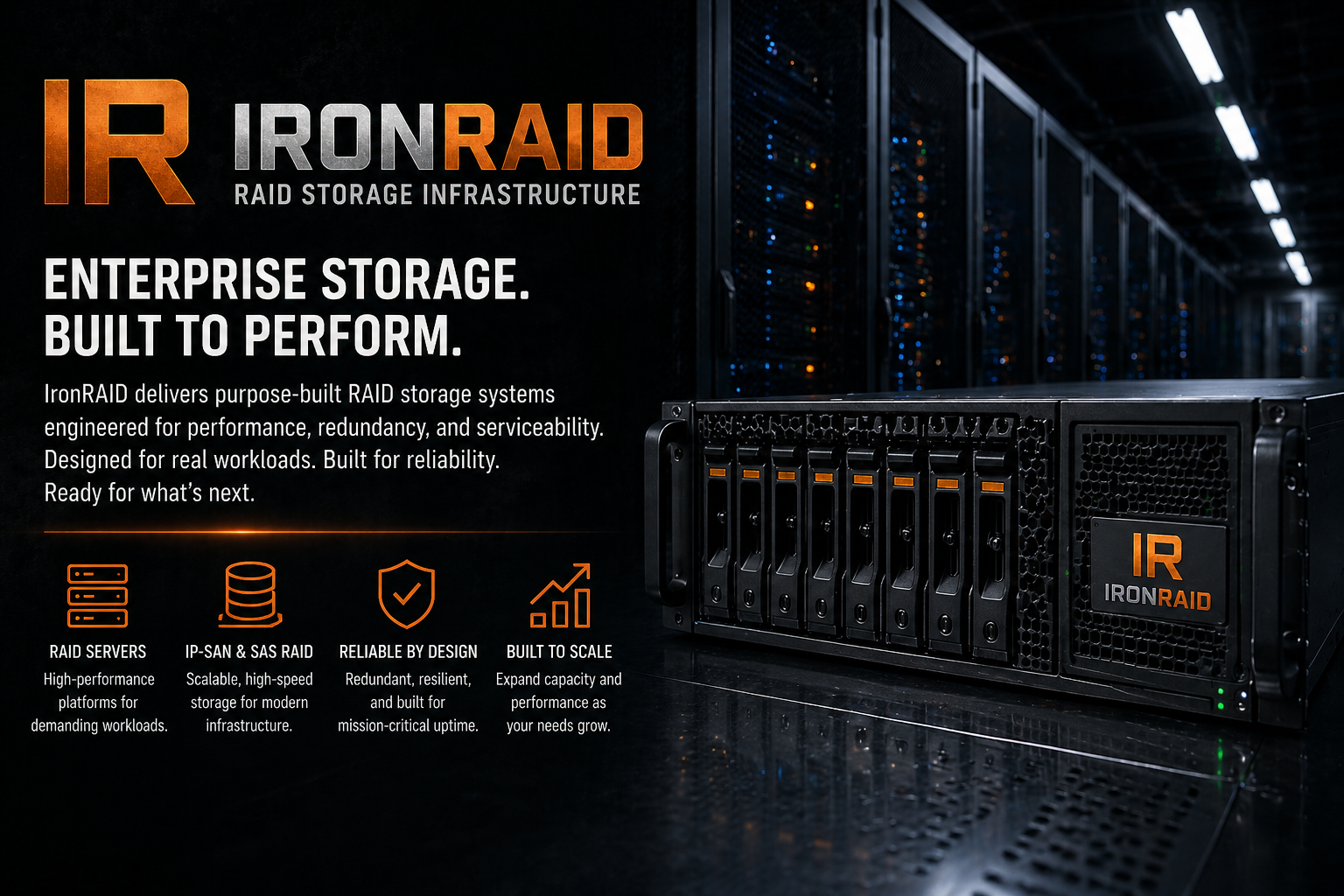 IronRAID enterprise RAID storage infrastructure