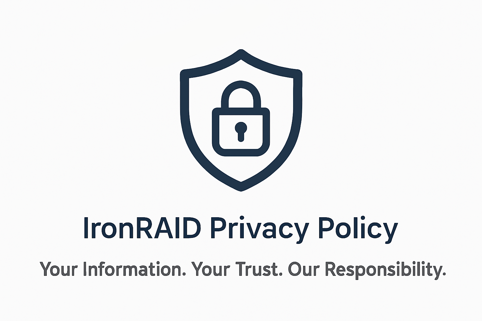 IronRAID Privacy Policy